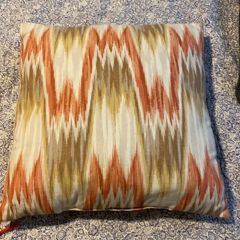 Ikat style pillow. Rust, southwest color tones